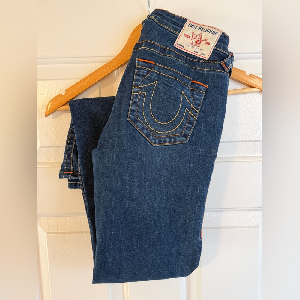 True Religion Women's Becca Mid Rise Booted Jeans Size 27